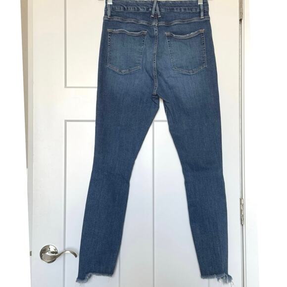 GOOD AMERICAN Good Legs High Waist Side Step Crop Skinny Jeans Size 12/31 - Picture 3 of 5